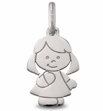 COLGANTE NIÑA ORO BLANCO 1ª LEY 24B0424